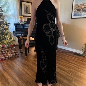 Black Velvet sleeveless gown